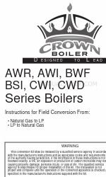 Crown Boiler BWF Series Instruções para a conversão de campos