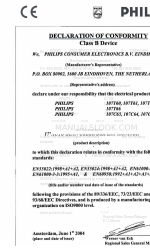 Philips 107C64 Declaration Of Conformity