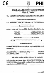 Philips 109B55 Declaración de conformidad