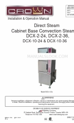 CROWN FOOD Direct Steam DCX-10-24 Manuel d'installation et d'utilisation