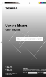 Toshiba 19A26 Owner's Manual