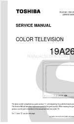 Toshiba 19A26C Service-Handbuch