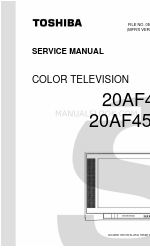 Toshiba 20AF45 Servicehandleiding