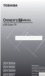 Toshiba 20V300E Owner's Manual