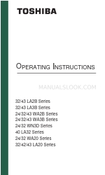 Toshiba 24 WA20 Series Operating Instructions Manual