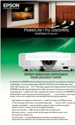 Epson PowerLite Pro G5650WNL Broşür ve Teknik Özellikler