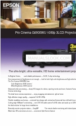 Epson PowerLite Pro G6900WU 빠른 참조 매뉴얼