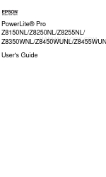 Epson PowerLite Pro Z8250NL Kullanıcı Kılavuzu