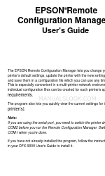 Epson Remote Configuration Manager 사용자 설명서