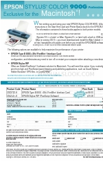 Epson Stylus COLOR 900G Release Note