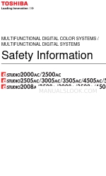 Toshiba e-studio 2000ac Manuale di informazioni sulla sicurezza