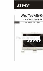 MSI AE1900-01SUS - Wind Top - 1 GB RAM User Manual