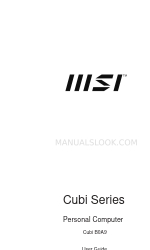 MSI Cubi B0A9 Manual do utilizador