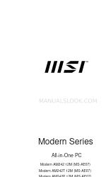 MSI Modern AM242 12M Manual do utilizador