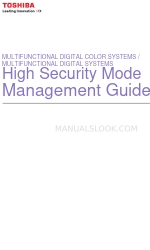 Toshiba e-STUDIO477SL High Security Mode Management Manual