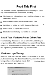 Epson Stylus RIP Professional 2.0 Read This First