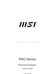 MSI PRO DP1 B0A7 ユーザーマニュアル