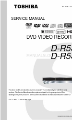 Toshiba D-R5SC Service Manual