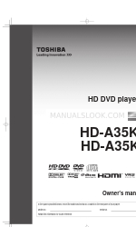 Toshiba HD A35 - HD DVD Player Owner's Manual