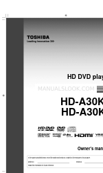 Toshiba HD-A30KC Gebruikershandleiding