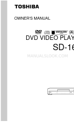 Toshiba SD-1600 Owner's Manual