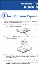 Epson V11H268020 - PowerLite 1725 XGA LCD Projector Manual de configuração rápida