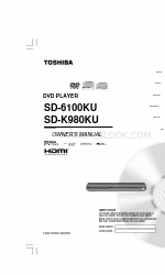 Toshiba SD6100 - SD DVD Player Manual do Proprietário