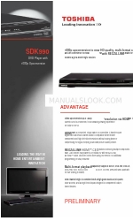 Toshiba SDK990 - DVD Player With 1080p Upconversion Ficha de especificações