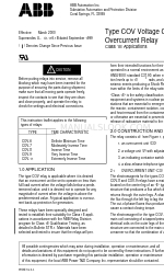 ABB COV Series Памятка по эксплуатации