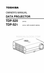 Toshiba TDP S20 - SVGA DLP Projector Instrukcja obsługi
