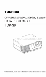 Toshiba TDP TDP-S8 Owner's Manual