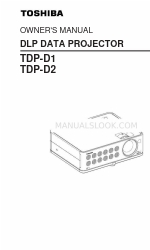 Toshiba TDP-D2 - XGA DLP Projector 소유자 매뉴얼