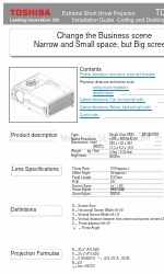 Toshiba TDP-EW25 Manual de instalação