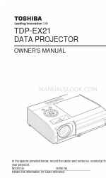 Toshiba TDP-EX21 Instrukcja obsługi