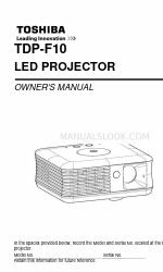 Toshiba TDP-F10 Manuale d'uso