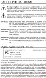 Toshiba TDP-P8 Podręcznik użytkownika