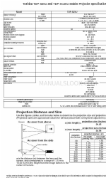 Toshiba TDP-S25U Especificações