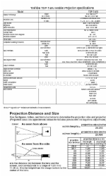 Toshiba TDP-T40U Especificações