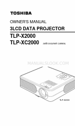 Toshiba TLP TLP-X2000 Panduan Pemilik