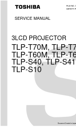 Toshiba TLP-S10 Instrukcja serwisowa