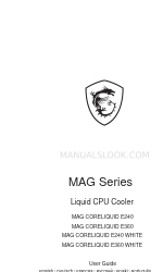 MSI MAG CORELIQUID E360 Manual do utilizador