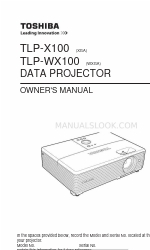 Toshiba X100U - TLP XGA LCD Projector Руководство пользователя