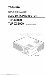 Toshiba X3000AU - XGA LCD Projector 소유자 매뉴얼