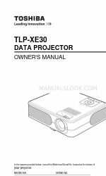 Toshiba XE30U - TLP XGA LCD Projector 소유자 매뉴얼