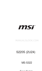 MSI MS-S322 Руководство пользователя