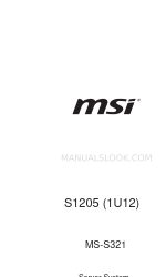 MSI S1205 사용자 설명서