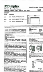 Dimplex 3082S Manual de instalación y funcionamiento