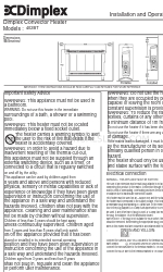 Dimplex 402BT Instructions d'installation et d'utilisation