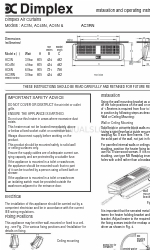 Dimplex AC3RN Instructions d'installation et d'utilisation