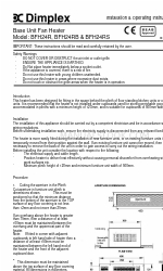Dimplex BFH24RS Instrucciones de instalación y funcionamiento
